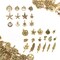 200 Pieces Tibetan Antique Gold Charm Mixed Pendants DIY for Bracelet Necklace Jewelry Making and Crafting